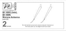 MiniWorld Bf109G (late)/K Morane Antenna (2 pieces) gambar 1