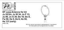 MiniWorld DF Loop Antenna for kit Ju52/3m (early), JuW34/F13/86/G38, Do18, DoX, Fw58, He5/6/59, He111 (early)
