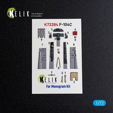 Reskit F-104C Starfighter - interior 3D decals for Monogram kit