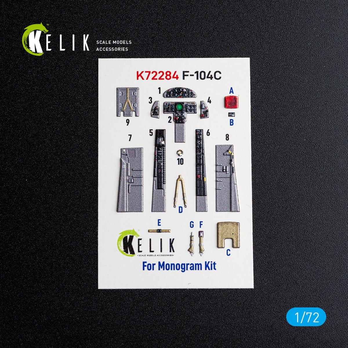 Reskit F-104C Starfighter - interior 3D decals for Monogram kit 图片 2