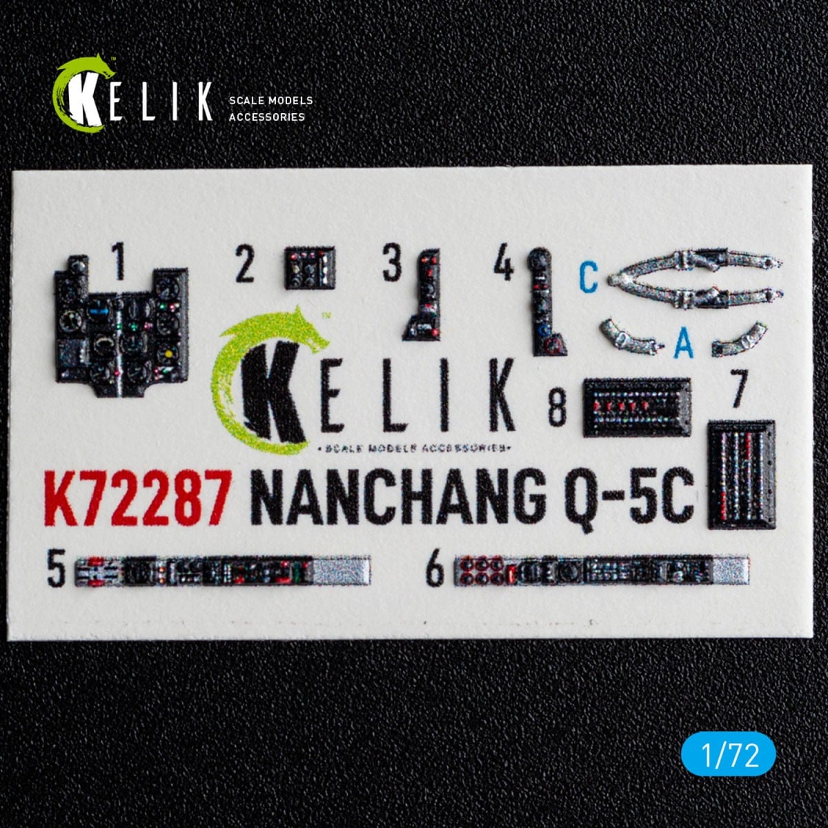 Reskit NANCHANG Q-5C - interior 3D decals for Trumpeter kit 图片 2