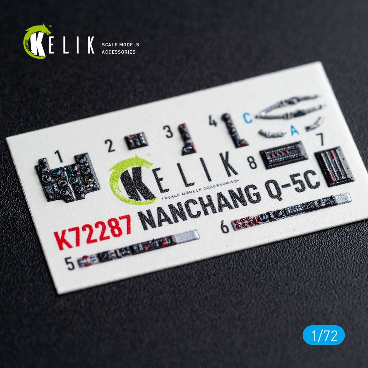 Reskit NANCHANG Q-5C - interior 3D decals for Trumpeter kit 图片 3