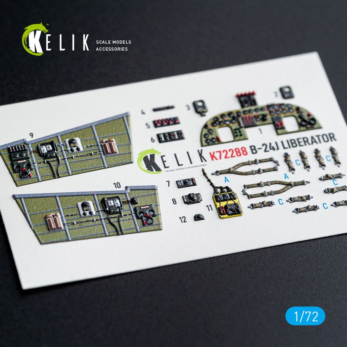 Reskit B-24J - interior 3D decals for Hasegawa kit 图片 3