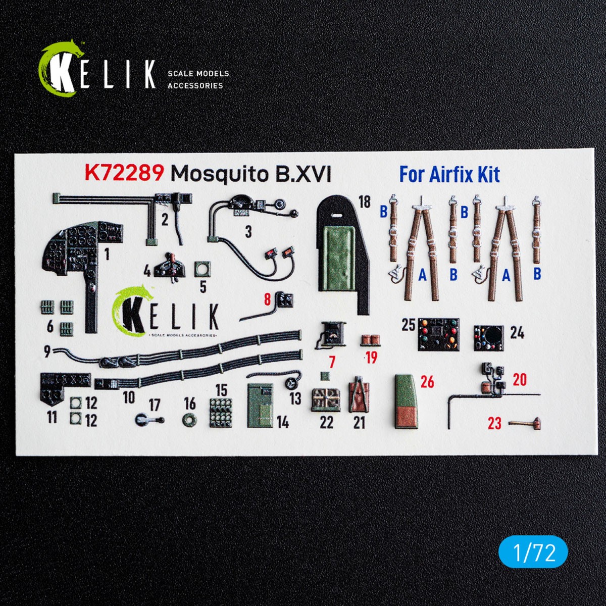 Reskit Mosquito B.XVI - interior 3D decals for Airfix kit 图片 2