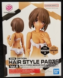 BANDAI SPIRITS 30 MINUTES SISTERS オプションヘアスタイルパーツVol.6 ミディアムヘア2 [ブラウン1] 画像 1