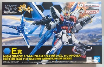 Bandai Spirits Ichiban Kuji Mobile Suit Gundam Gunpla 2023 E Prize HG Build Strike Gundam Solid Clear