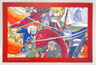 Bandai Spirits Ichiban Kuji NARUTOP99 Gorgeous Shinobi Emaki E-Prize Red NARUTOP99 Commemoration Illustration Shikishi drawn by Masashi Kishimoto