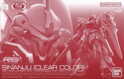 Bandai RG 1/144 Mobile Suit Gundam Unicorn Sinanju Clear Color/Bandai Namco Version LIMITED