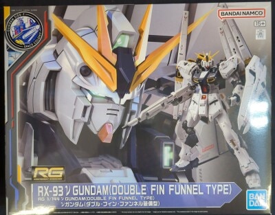 Bandai RG 1/144 Mobile Suit Gundam: Char's Counterattack RX93 ν (Nu) Gundam double Fin-Fannel Equipped Type