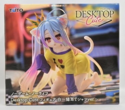 Taito Desktop Cute Figure White Cat Ears T-Shirt Ver.