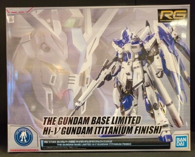 BANDAI SPIRITS RG 1/144 Gundam Base Limited Mobile Suit Gundam: Char's Counterattack Hi-ν Gundam [Titanium Finish]