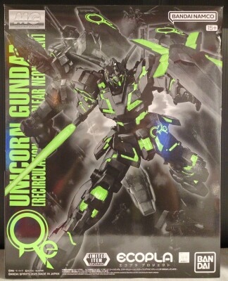 Bandai Spirits MG Ecopla 1/100 - Mobile Suit Gundam Unicorn Unicorn Gundam (Recirculation Color/Clear Neon green) LIMITED