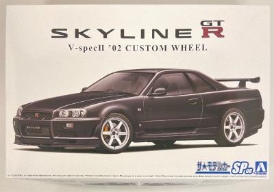 Aoshima 1/24 The Model Car Nissan BNR34 Skyline GT-R V-SPECII `02 Custom Wheel SP08