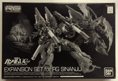 Bandai RG 1/144 Mobile Suit Gundam Unicorn Sinanju Expansion set