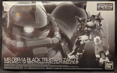 BANDAI SPIRITS RG 1/144 Mobile Suit Gundam MS06R-1A Black Tri-Stars Zaku II