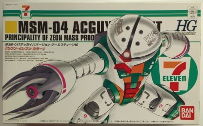 Bandai HGUC 1/144 Mobile Suit Gundam Acguy (version GFT) "Seven-Eleven Color" image 1
