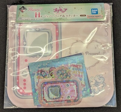 Bandai Spirits Ichiban Kuji Precure Shining moment H-Prize Zipper Bag & sticker Linkrun