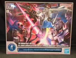 Bandai Spirits HG Mobile Suit Gundam Thunderbolt 10th Anniversary Ver. Full Armor Gundam VS Psycho Zaku Set/Gundam Base Limited 1/144
