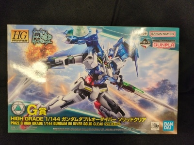 Bandai Spirits Ichiban Kuji Mobile Suit Gundam Gunpla 2023 Gundam Build Divers G Prize HG Gundam double O Diver Solid Clear