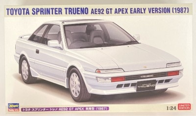 Hasegawa 1/24 Toyota Splinter Trueno AE92 GT APEX Early Model (1987) 20834