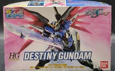 Bandai HG GUNDAM SEED Mobile Suit Gundam SEED DESTINY ZGMF-X42S Destiny Gundam Clear Color Ver./Gunpla Expo Limited 1/144