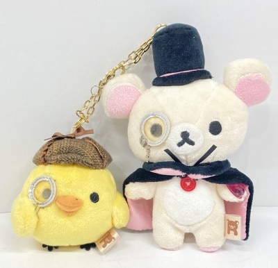 San-X Mystery Solving Event Hanging Plush Toy - Store Exclusive: Korilakkuma (Phantom Thief) & Kiiroitori (Detective) / Hanging Plush Toy image 1