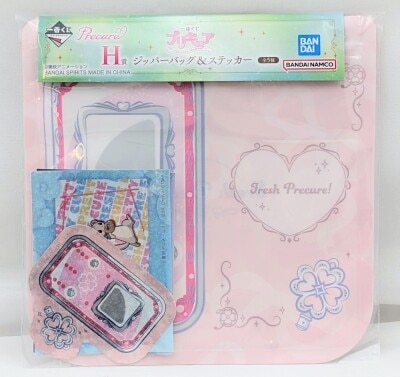 Bandai Spirits Ichiban Kuji Precure Shining moment H-Prize Zipper Bag & sticker Linkrun