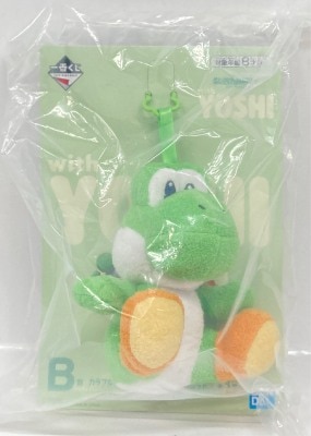 BANDAI NAMCO Ichiban Kuji Super Mario with YOSHI B-Prize green Colorful ★ Yoshi Plush Stuffed Toy Mascot