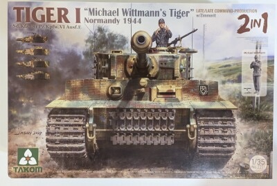 TAKOM 1/35 Tiger I Late Production/Late Production Command Vehicle with Zimmerit Coating "2 in 1" `Michael W