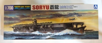 Aoshima 1/700 Waterline 222 Soryu 1941 Japan Navy Aircraft Carrier Soryu 45152 image 1