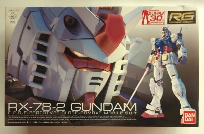 반다이 RG 1/144 모빌슈트 건담 RX-78-2 건담 (건프라 30주년 로고) 01 이미지 1