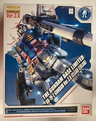 Bandai MG 1/100 Gundam Base Limited Mobile Suit Gundam Gundam Ver.3.0 Clear Color