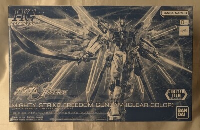 Bandai Spirits HG 1/144 Mobile Suit Gundam Seed FREEDOM Mighty Strike Freedom Gundam Clear Color ver. LIMITED