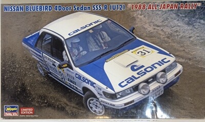 하세가와 1/24 LIMITED EDITION 닛산 블루버드 4도어 세단 SSS-R (U12) 1988 전일본 랠리 20470 이미지 1