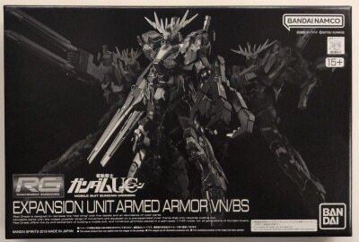 Bandai RG 1/144 Mobile Suit Gundam Unicorn Expansion Unit Armed Armor VN/BS Bandai Namco version gambar 1