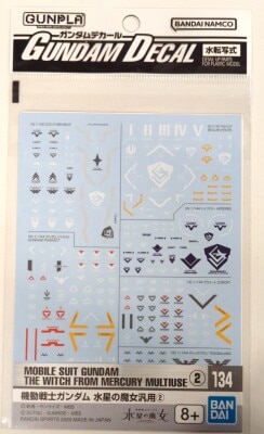 BANDAISPIRITS Gundam decal header Black Mobile Suit Gundam: The Witch from Mercury General Purpose (2) 134 图片 1