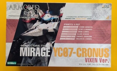 Kotobukiya 1/72 Armored Core Variable Infinity series AC-004 Mirage YC07-Chronos Vixen Ver.