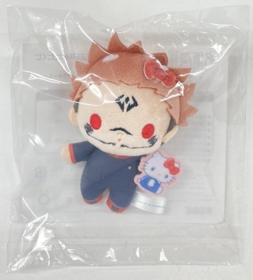 Sega Sega Lucky Kuji Lottery Online Jujutsu Kaisen Shibuya Incident x Sanrio Characters C-10 Prize Ryomen Sukuna x Hello Kitty Plush Stuffed Toy Mascot