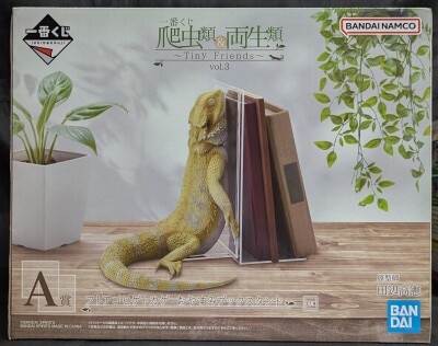 Bandai Spirits Ichiban Kuji Reptiles & Amphibians Tiny Friends vol.3 A-Prize Bearded Dragon Goodnight Book stand