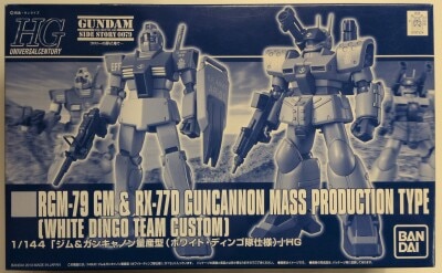 Bandai HGUC 1/144 Mobile Suit Gundam Gaiden: Where the Colony Fell, GM and Guncannon Mass Production Type, White Dingo Team Specification รูปภาพ 1