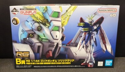 Bandai Spirits Ichiban Kuji Mobile Suit Gundam Gunpla 2024 B Prize God Gundam Solid Clear 1/144 RG imagen 1