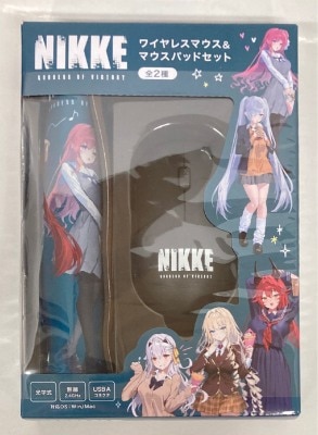 Taito Wireless Mouse & Mousepad Set, Goddess of Victory NIKKE design A (Mouse: NIKKE Logo) gambar 1