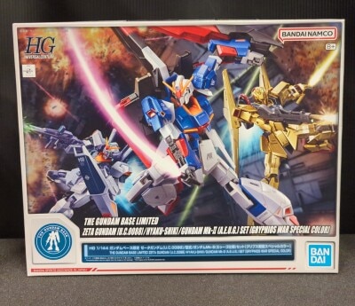 BANDAI SPIRITS HGUC/Gundam Base Limited Mobile Suit Zeta Gundam Z Gundam/Hyaku Shiki/Gundam Mk-II (A.E.U.G. Specification) set [Gryps War Special Color] 画像 1