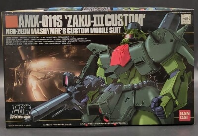 Bandai HGUC 1/144 Mobile Suit Gundam ZZ Zaku III Custom hình ảnh 1