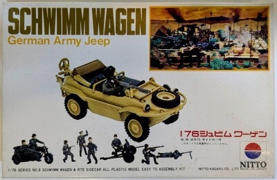 Nittou 1/76 scale Shubimu Volkswagen R75 BMW side with car 8