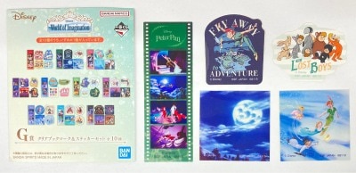 Bandai Spirits Ichiban Kuji Disney World of Imagination G Prize: Peter Pan Clear Bookmark & ??sticker Set
