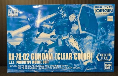 Bandai HG 1/144 Mobile Suit Gundam THE ORIGIN Gundam (GUNDAM THE ORIGIN version) Clear Color LIMITED