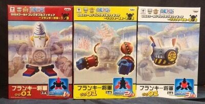 Banpresto WCF One Piece General Franky GIGA World Collectable Complete 3 Type Set General Franky