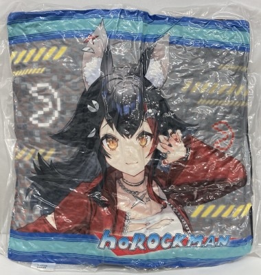Capcom Square Cushion Rockman (Mega Man) x Hololive Ookami Mio image 1