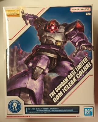 BANDAI SPIRITS MG 1/100 Gundam Base Limited Mobile Suit Gundam Dom Clear Color